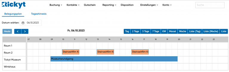 screenshot tickyt belegungsplan
