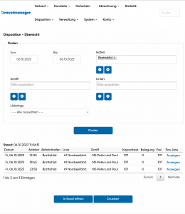 screenshot travelmanager disposition